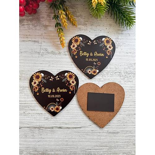 Ah�ap Kalp Magnet- Ay�i�e�i Temal�