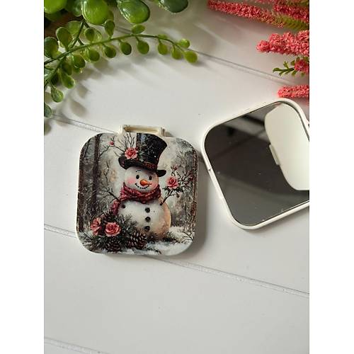 Nostalji Yeni Y�l-Noel-Y�lba�� Kare Ayna