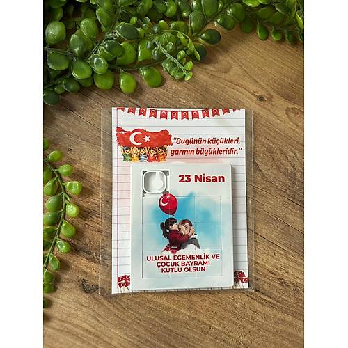 23 Nisan Temal� E�itici �ocuk Puzzle 9 Par�a  - Milli Bayram Hat�ras�