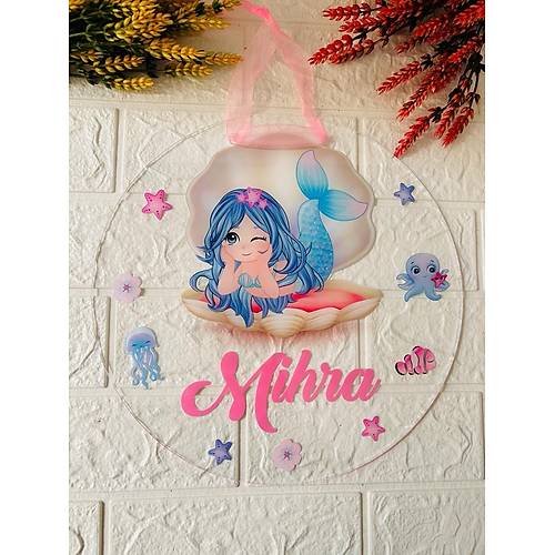 PLEKS� KAPI S�S� 30 CM  DEN�Z KIZI TEMALI