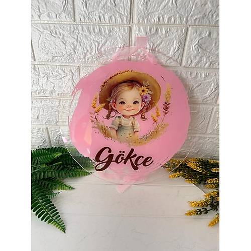 PLEKS� KAPI S�S� 30 CM ��R�N KIZ TEMALI