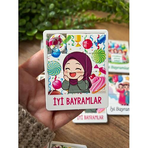 �ocuklar ��in E�itici Bayram Temal� Puzzle -  8 Par�a �slami Yapboz
