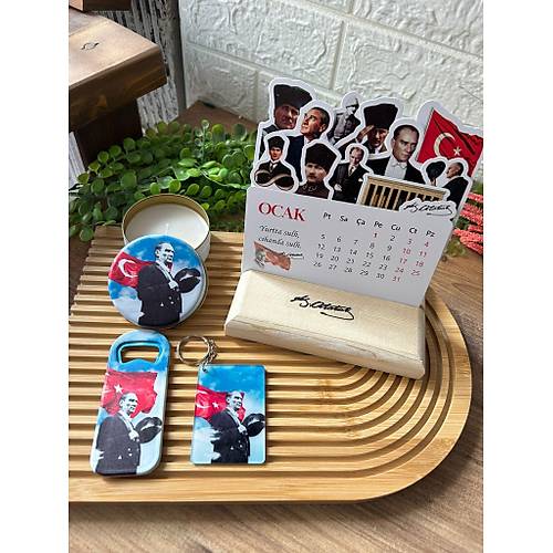 Atat�rk Takvim Set ( Takvim+Mum+Anahtarl�k+Magnet)