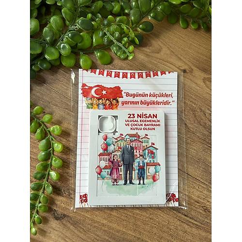 23 Nisan Temal� E�itici �ocuk Puzzle 9 Par�a  - Milli Bayram Hat�ras�