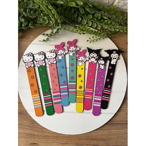 Ah�ap Kitap Ayra�lar�Kuromi My Melody Hello Kitty Temal�-Kar���k Yollan�r