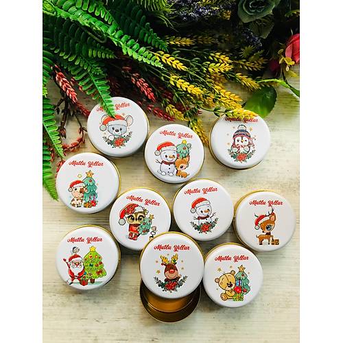 Yeni Y�l Temal�  Kar���k  Mini Metal Kutu