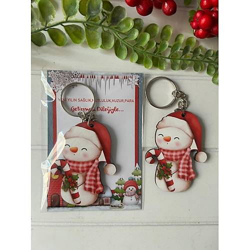Noel -Yeni Y�l-�ekilli Ah�ap Anahtarl�k