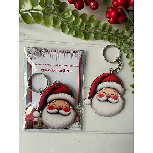 Noel -Yeni Y�l-�ekilli Ah�ap Anahtarl�k