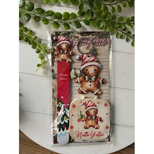 3'l� Yeni Y�l Setleri  ( Ayra� + Anahtarl�k+ Cep Aynas�)