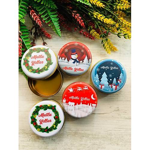 Yeni Y�l Temal�  Kar���k  Mini Metal Kutu