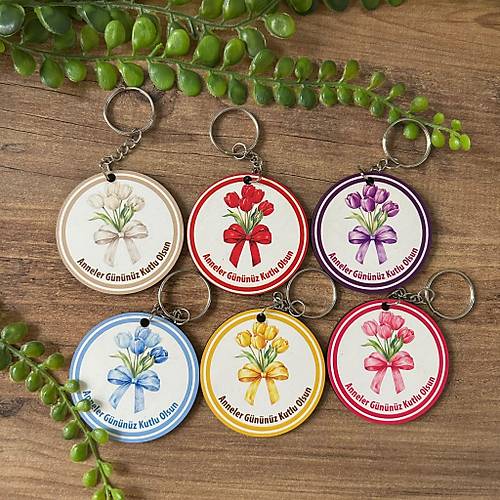 Anneler G�n�  Lale Ah�ap Anahtarl�k (Desenler Kar���k Yollanmaktad�r )