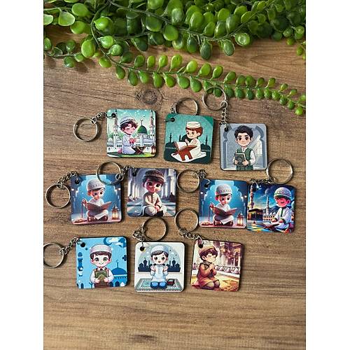Seri Sonu Kuran Kursu Ah�ap Anahtarl�k 5x5 cm