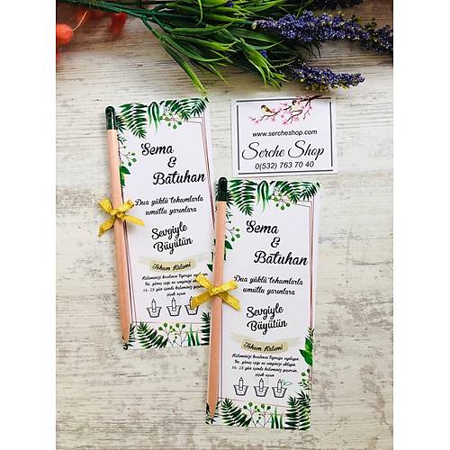 �i�ek Temal� Tohumlu Kalem