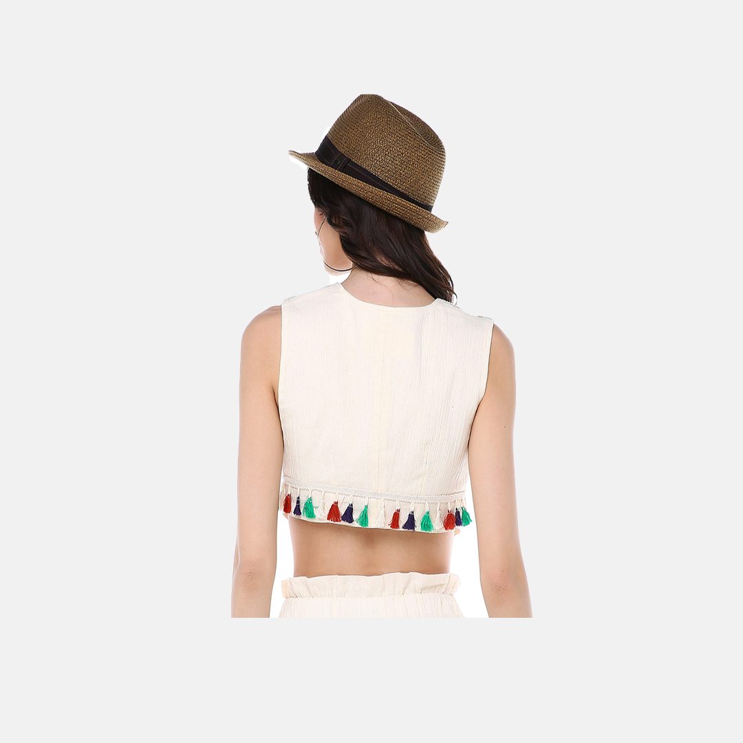Etnik ,Bohemian Tarzında  Yazlık  Yelek