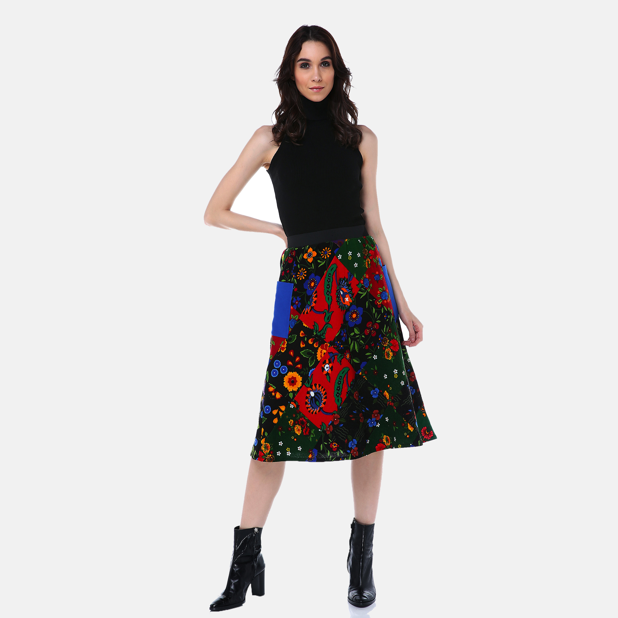 Divitin Pazenden  Patchwork Kışlık Etek