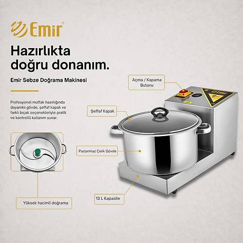 Emir Humus Yapma Makinas� Humus Haz�rlama Makinesi Makinas� 13 litre