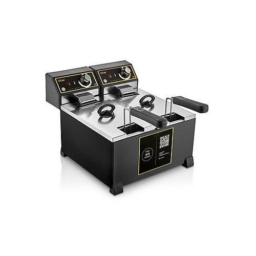 Emir Black Gold Seri 3+3 Litre End�striyel Frit�z � Piano Black � Profesyonel Kullan�m