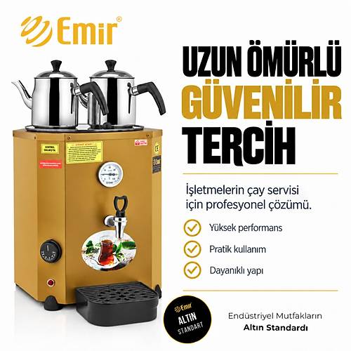 EM�R PROFESYONEL JUMBO �AY KAZANI SET� 23 LT 2 DEML�KL� + OR�J�NAL YEDEK REZ�STANS � SARI