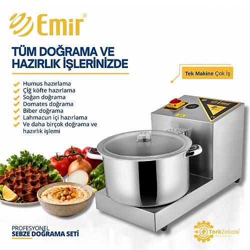 EM�R PROFESYONEL SEBZE DO�RAMA SET� 13 L�TRE 2 BI�AKLI | B�Y�K BOY SO�AN DO�RAMA MAK�NES� + OR�J�NAL 2'L� YEDEK BI�AK