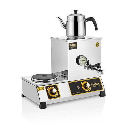 Emir �ay Kazan� Tek Demlikli Elektrikli Pleytli �ay Oca�� Kazan� 13 L.