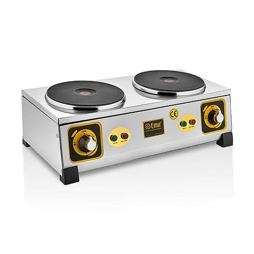 Emir Elektrikli Pleyt Ocak �iftli Is�t�c� Sanayi Tipi 2X2000 Watt