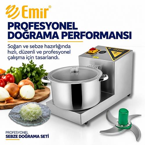 EM�R PROFESYONEL SEBZE DO�RAMA SET� 13 L�TRE 4 BI�AKLI | SO�AN DO�RAMA LAHMACUN ��� HAZIRLAMA MAK�NES� + OR�J�NAL 4'L� YEDEK BI�AK
