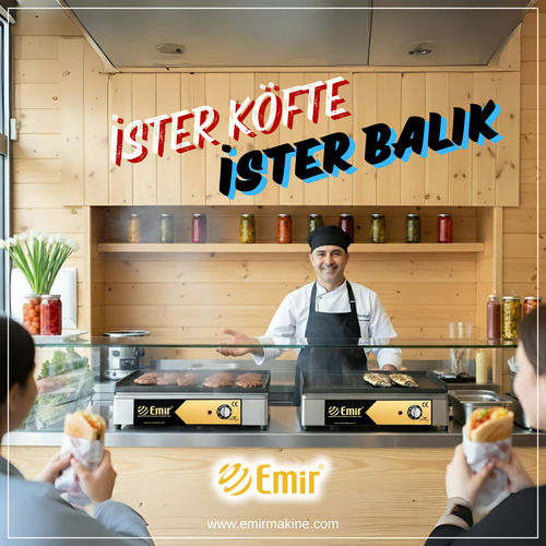 Emir Izgara Dkm Izgara Elektrikli 70 Cm Kfte Hamburger Piirme