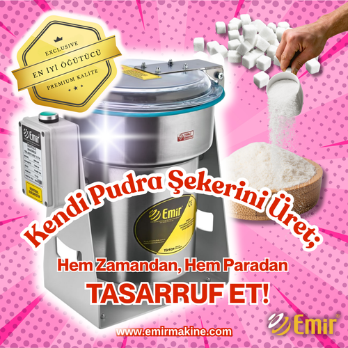 Pudra ekeri tc Elektrikli Pudra Yapma ekme Makinas tc Deirmen Makinesi 1500 Gr 28000 Devir