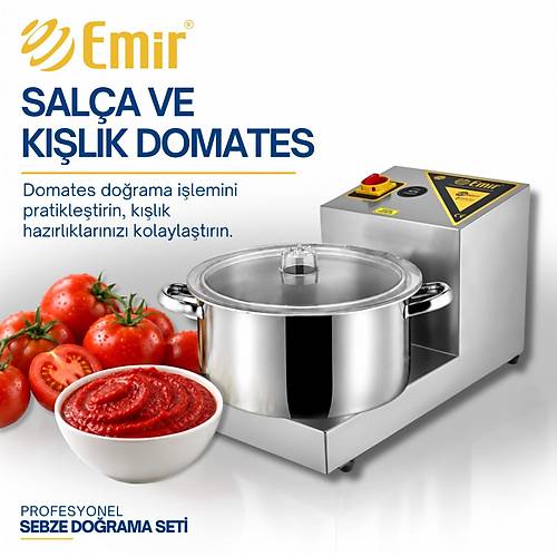 EM�R PROFESYONEL SEBZE DO�RAMA SET� 13 L�TRE 4 BI�AKLI | SO�AN DO�RAMA LAHMACUN ��� HAZIRLAMA MAK�NES� + OR�J�NAL 4'L� YEDEK BI�AK