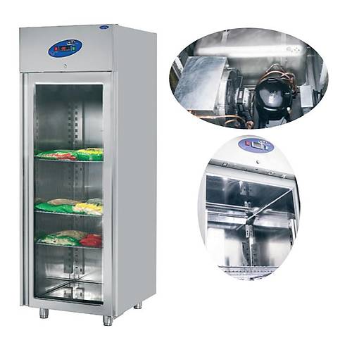 Dikey Monoblok Camlı Buzdolabı Model: CS-DBN 700-M-C