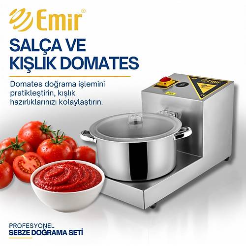 EM�R PROFESYONEL SEBZE DO�RAMA SET� 7 L�TRE 4 BI�AKLI | SO�AN DO�RAMA VE LAHMACUN ��� HAZIRLAMA MAK�NES� + OR�J�NAL YEDEK BI�AK
