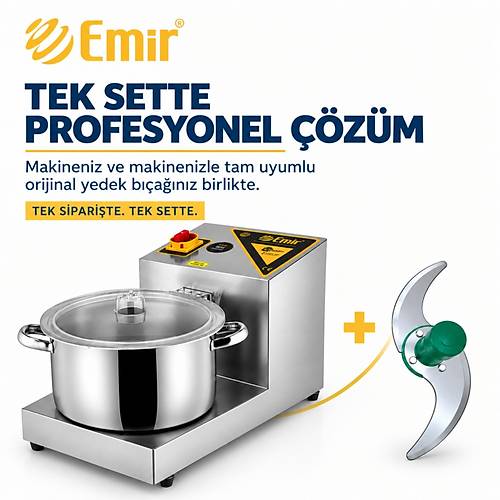 EM�R PROFESYONEL SEBZE DO�RAMA SET� 7 L�TRE 2 BI�AKLI | SO�AN DO�RAMA VE LAHMACUN ��� HAZIRLAMA MAK�NES� + OR�J�NAL YEDEK BI�AK