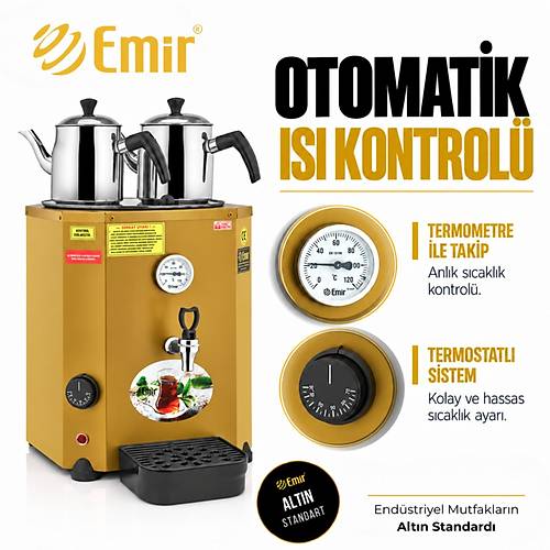 EM�R PROFESYONEL JUMBO �AY KAZANI SET� 23 LT 2 DEML�KL� + OR�J�NAL YEDEK REZ�STANS � SARI