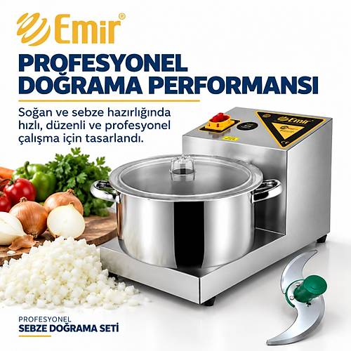 EM�R PROFESYONEL SEBZE DO�RAMA SET� 13 L�TRE 2 BI�AKLI | B�Y�K BOY SO�AN DO�RAMA MAK�NES� + OR�J�NAL 2'L� YEDEK BI�AK