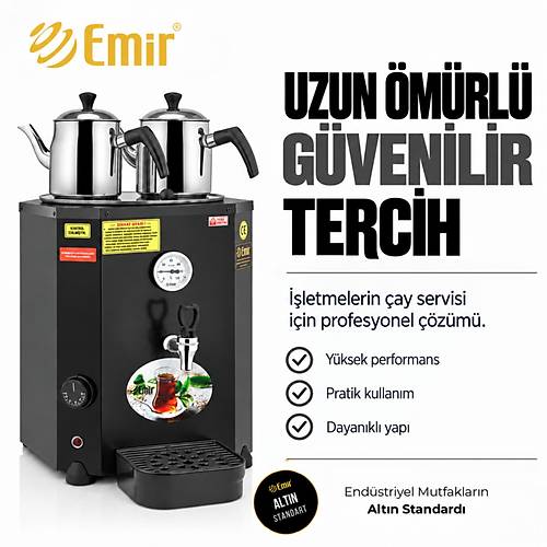 EM�R PROFESYONEL JUMBO �AY KAZANI SET� 23 LT 2 DEML�KL� + OR�J�NAL YEDEK REZ�STANS � S�YAH