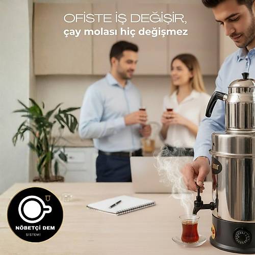 Elektrikli �ay Makinesi �ay Kazan� 80 Bardak | Emir N�bet�i Dem Sistemli �ay Otomat�