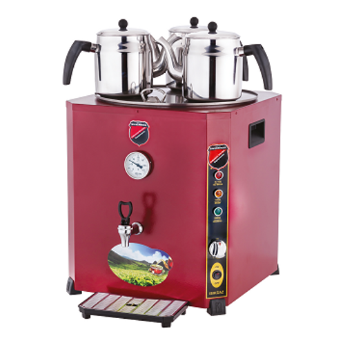 Jumbo Model Çay Makinası Çay Kazanı 2 Demlikli 23 Litre İkazlı