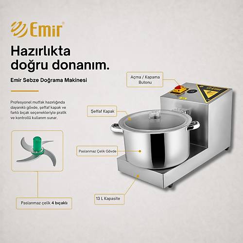 Emir 4 B��akl� So�an Do�rama Lahmacun ��i Haz�rlama Makinesi 13 litre