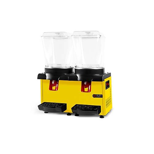 Emir Ayran Şerbetlik Yuvarlak Model Çiftli Limonata Makinesi 10+10 Litre