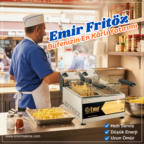 Emirmakine Bfe Tipi 3+3 Litre Elektrikli Fritz Makinesi 1-Kalite
