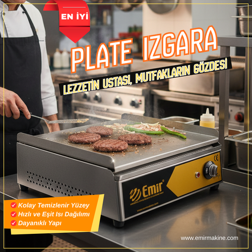 Emir  Izgara Plate Izgara Tüplü 120 Cm Köfte Hamburger Pişirme