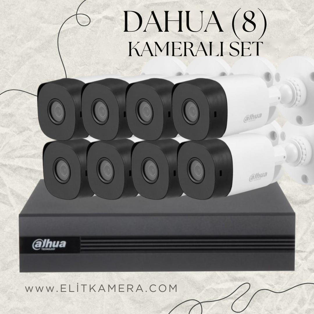 DAHUA 8 Kameralı Full Paket Güvenlik Seti Sistemi