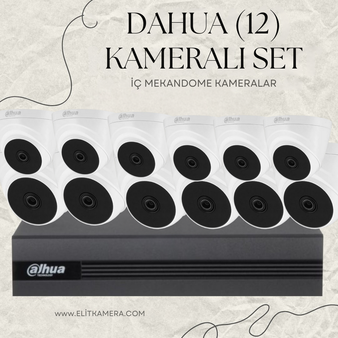 DAHUA 12 Kameralı Dome Full Paket Güvenlik Seti Sistemi