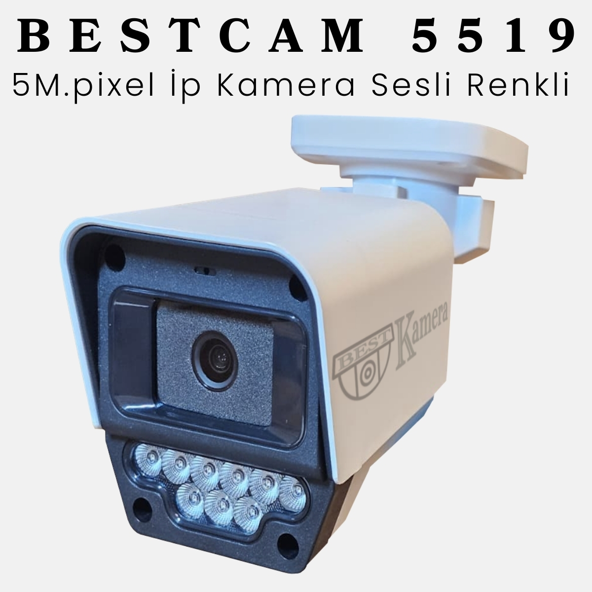 Best 5519W 5.0 Mega Piksel IP Kamera Sesli Gece Görüşü Renkli Önü Işıklı Poeli Kamera