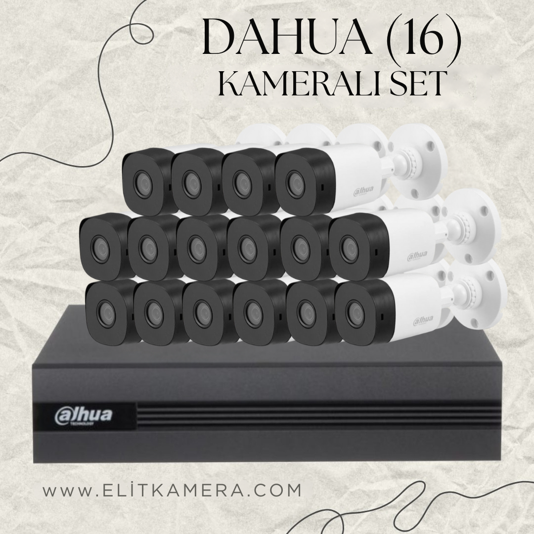 DAHUA 16 Kameralı Full Paket Güvenlik Seti Sistemi