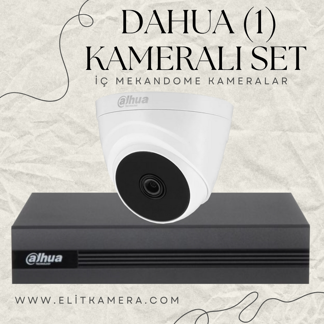 DAHUA  1 Kameralı Dome Full Paket Güvenlik Seti Sistemi