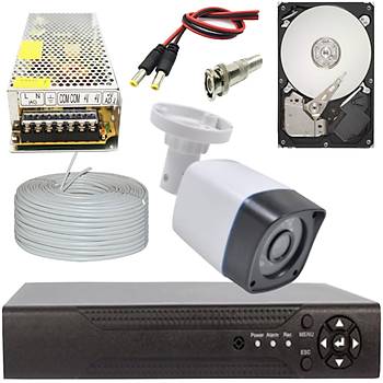 Elitcam 5.0 Megapixel Lensli ( 1 ) Kameral Full Paket Gvenlik Sistemi Hdd Dahil