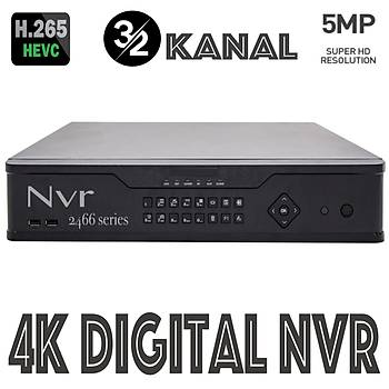Elitcam Hd 2432 32 Kanal 5.0 M.Pixel H265  Nvr ( 2 Harddiskli )