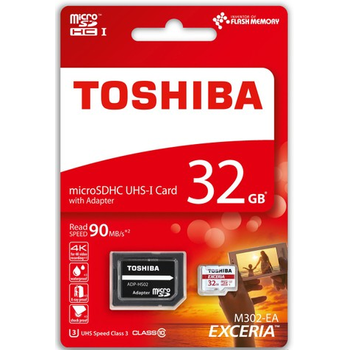 Toshiba 32Gb 90Mb/Sn Microsdhc™ Uhs-1 U3 Excerýa Thn-M302r0320ea