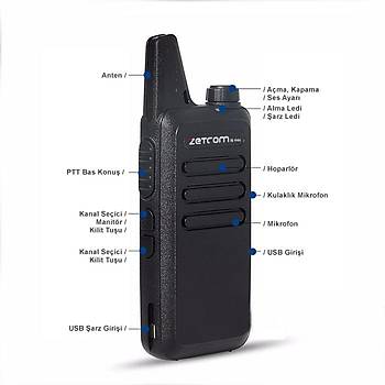 Elitcam Zetcom N 446 V2 Kriptolu Lisanssz Telsiz